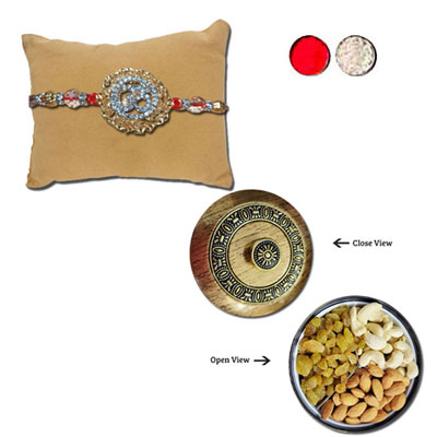"RAKHIS -AD 4350 A- 012 (Single Rakhi), Magna Junior Dry Fruit Box - Code DFB1000 - Click here to View more details about this Product